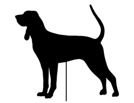 Black and Tan Coonhound Garden Stake or Wall, Hanging, Garden, Art, Pet, Memoria - £45.47 GBP