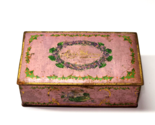 Vintage LOUIS SHERRY New York Tin Litho Pink Candy Box By Canco - Minima... - $16.89