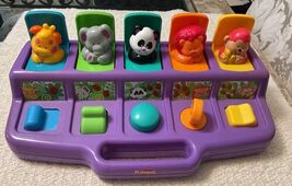 Playskool Pop-Up POPPIN' PALS Baby Toy Busy Jungle/Zoo Animals VINTAGE - $27.72