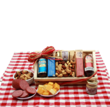 Signature Sampler Meat &amp; Cheese Snack Set - Deluxe Meat and Cheese Gift Baskets - £38.28 GBP
