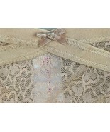 TWO (2) PAIR No Boundaries Women&#39;s Lace Thongs Lt Cappuccino SIZE LARGE-... - $28.06 CAD