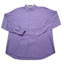 Tommy Hilfiger Shirt Mens 16 L 34 Purple Button Down Long Sleeve Collare... - $22.65