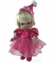 Precious Moments Birthday Blessings Pink Blonde Girl 12&quot; Doll Vinyl Coll... - $37.36