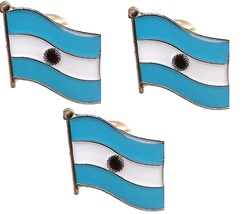 Pack of 3 Argentina Single Flag Lapel Pins  - $10.95