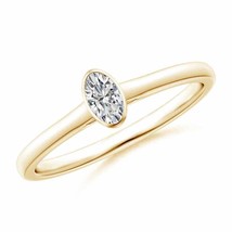 ANGARA Natural Diamond Oval Engagement Ring (Grade-HSI2, 0.21 Ctw) - £704.31 GBP