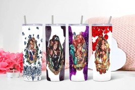 Tattoo Princess 20 oz Metal Tumbler W/ Straw Valentines Gift 4 Designs to choose - £27.92 GBP