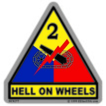 Patriotic Hell On Wheels Sticker (3-1/4&quot;x3-1/2&quot;) - £6.61 GBP