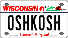 Oshkosh Wisconsin Novelty Mini Metal License Plate Tag - $14.95