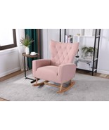 Baby Room High Back Rocking Chair Nursery Chair - Pink - £158.40 GBP
