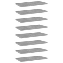 Bookshelf Boards 8 pcs Concrete Gray 15.7&quot;x7.9&quot;x0.6&quot; Engineered Wood - $71.49