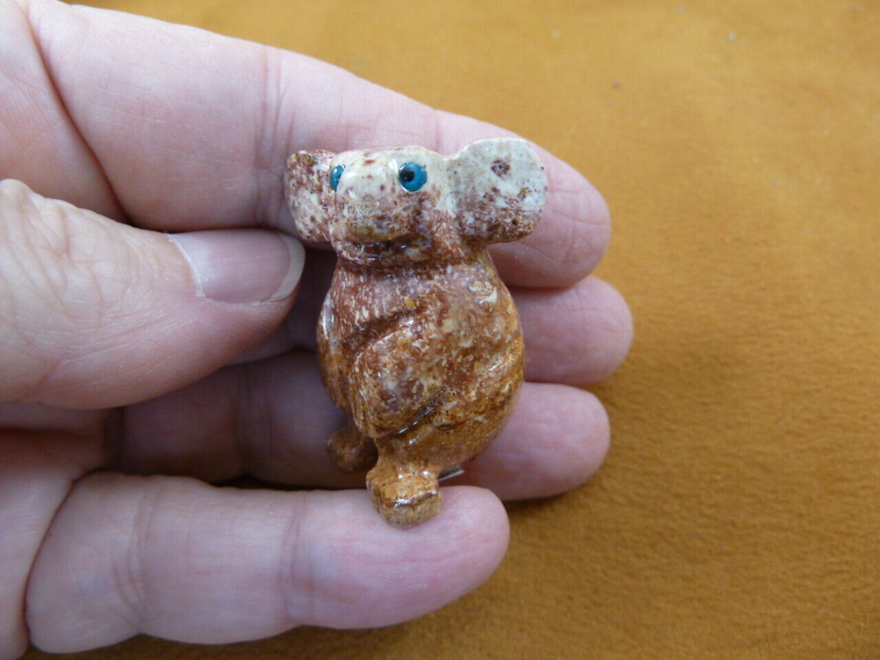 (Y-KOA-17) little red KOALA Australia figurine carving SOAPSTONE PERU ko... - $8.59