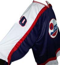 Any Name Number Winnipeg Jets Retro Hockey Jersey Hawerchuk Navy Blue Any Size image 4