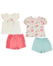 Chickpea Baby Girls 4-Pc. T-Shirts and Shorts Set, 3-6 Months - $20.80 CAD