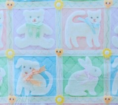 Vintage American Greetings Gift Wrap Paper Baby Children Cat Dog Bunny N... - £7.94 GBP