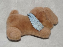 1988 Commonwealth Tan PUPPY DOG Plush Blue Bandanna Golden Retriever Lab 8&quot; - £27.45 GBP