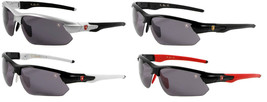 Khan Semi Rimless Wrap Around Sport Sunglasses Retro Outdoor Designer Fashion - £7.15 GBP
