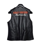 Harley Davidson Pigskin Leather Vest Premium Full Zip Fully Lined Women&#39;... - £77.86 GBP