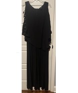 Prelude Off-the-Shoulder Asymmetrical Jumpsuit XL Black With Rhinestones - $44.76 CAD