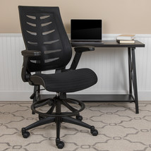 Black Mesh Drafting Chair BL-ZP-809D-BK-GG - £190.20 GBP