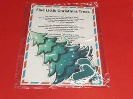 Five Little Christmas Trees - Flannel Felt Board Laminated Story And Pieces - £7.56 GBP