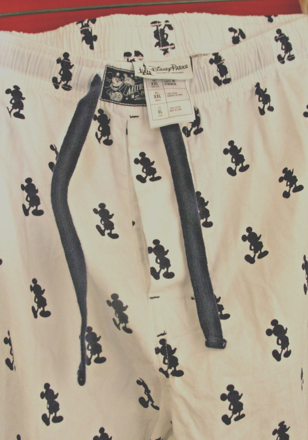 Disney Parks Mickey Mouse Original Pajama Lounge Pants Men's 2XL Authentic White Item image 3