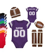Personalized Baltimore  Ravens Uniform Jersey Onesie Set - $475.17 MXN+