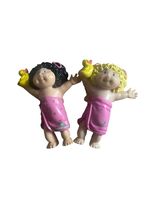 Cabbage Patch Kid Doll Girl Black/yellow Hair Pink Towel Rubber Duck Fig... - $4.04