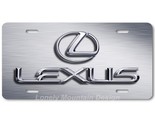 Lexus Logo Inspired Art on Gray FLAT Aluminum Novelty Car License Tag Plate - $17.99