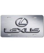 Lexus Logo Inspired Art on Gray FLAT Aluminum Novelty Car License Tag Plate - £14.21 GBP