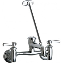 Chicago Faucets Wall-Mounted Manual Sink Faucet with 8 in. Centers Polis... - $474.86