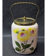 Antique English Or Baccarat Biscuit Cookie Scone Jar Barrel Opaline With... - $118.10 CAD