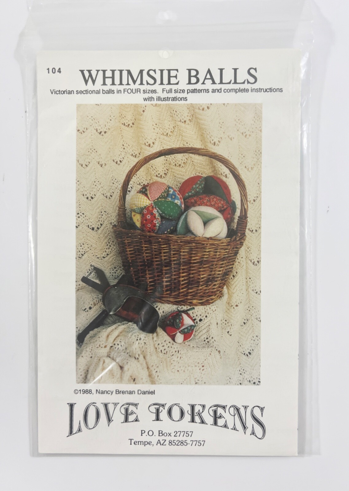 Vintage Victorian Whimsie Balls Pattern Sizes 3&quot; 5&quot; 6&quot; 8&quot; Love Tokens Pr... - $8.90