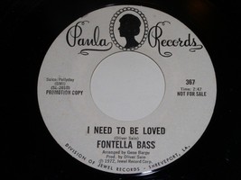Fontella Bass I Need To Be Loved I Want Everyone To Know Promo 45 RPM Paula - £10.26 GBP