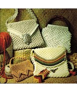 1976 Macrame Evening Shoulder Handbags Purses Tote Bag Patchwork Pattern... - £10.20 GBP