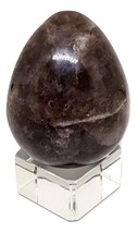 Smoky Quartz  Pure Crystal Yoni Egg Personal Kegel 54 X 43mm 128gm.SQE20 &amp; Bag - £29.56 GBP