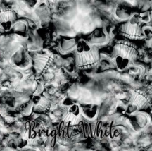 Reaper Skulls Bright White vinyl Wrap  air release Matte Laminated 12&quot;x12&quot; - £7.39 GBP