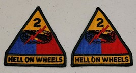 2 New 2ND Armored Division Hell On Wheels Us Army Embroidered Patch New - £7.98 GBP