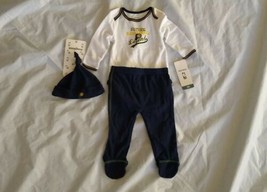 NBA Baby Boy&#39;s Pacers 3pc Set Bodysuit Pants Hat Blue/White 3/6M - £13.62 GBP