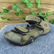 Timberland  Men Ankle Strap Sandals Brown Leather Hook &amp; Loop Size 7 Medium - £23.80 GBP