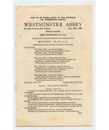 Westminster Abbey Matins &amp; Evensong Program 1963 London England - £17.20 GBP