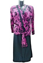 Woman set Summer Classic Elegant Large Loose Shirt+Skirt Flowers oversize Elena - £119.55 GBP