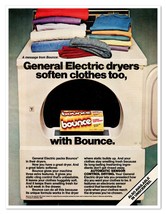 Bounce Fabric Softener General Electric Dryers Vintage 1982 Print Magazi... - $9.70