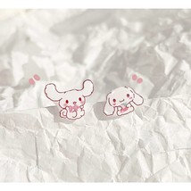 Super cute Cinnamoroll Earrings, Kawaii Sanrio Small Stud Earrings, sanrio  - £13.24 GBP