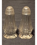 Vintage Glass Salt &amp; Pepper Shakers, Tapered Octagon, Footed, Dome Screw... - €13,19 EUR