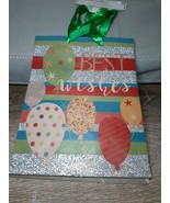 2 Gift Bags&quot; Best Wishes&quot; 8.5&quot;x6.5&quot;x3.5 - $7.80