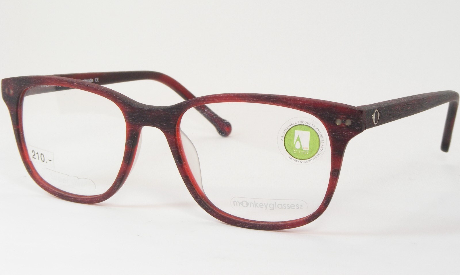 Monkeyglasses Lund 28-53 Cepillado Burdeos Hecho a Mano Gafas Mono 53-18... - $137.24