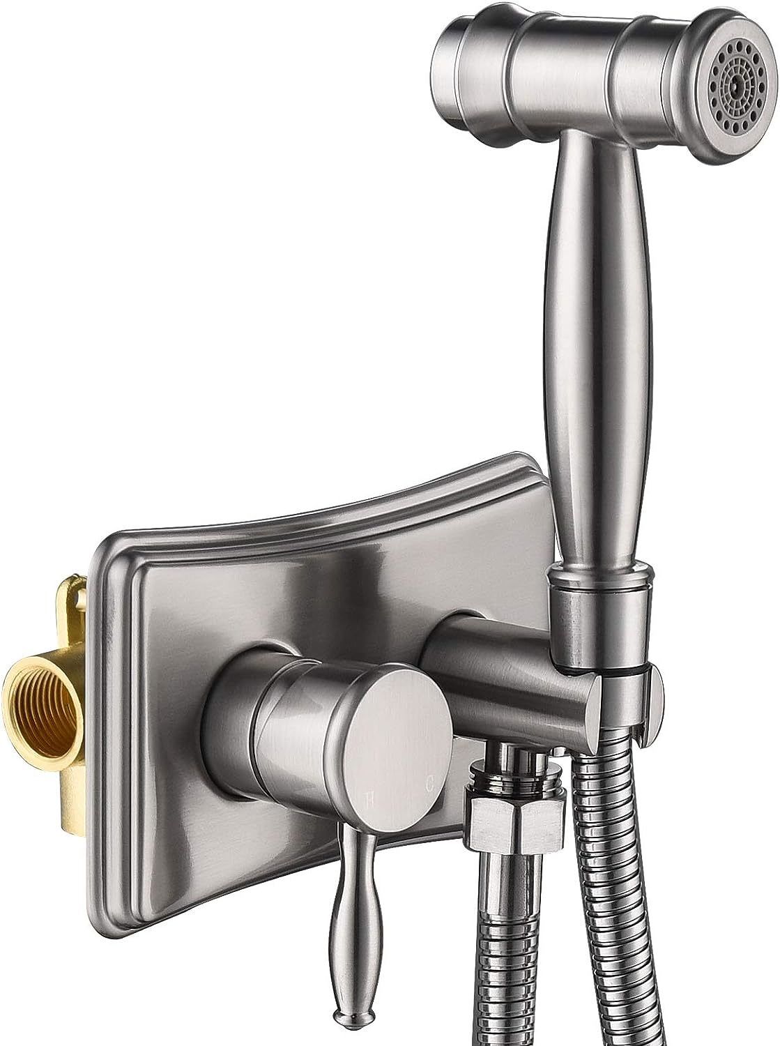 Primary image for Brushed Nickel Tecmolog Stainless Steel Toilet Sprayer Kit Hand Held, Ws035F.