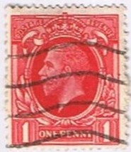 Stamp Great Britain Scott # 211 King George V 1p VG H - $0.72