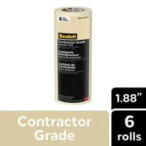 Scotch Contractor Grade Masking Tape, 1.88 inches x 60.1 yards, 6 Rolls - £27.76 GBP