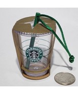 Starbucks 2010 Clear Cold To Go Coffee Cup Tumbler Green Straw Ornament NIP - £14.39 GBP